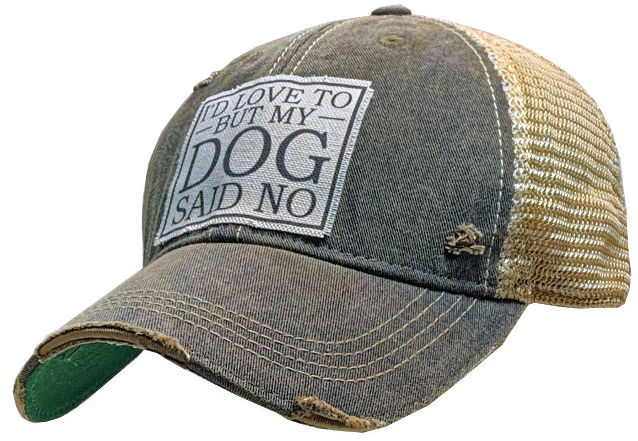 The Funny Dog Hat | "I'd Love To But My Dog Said No" Snapback Cap - Cotton Patch