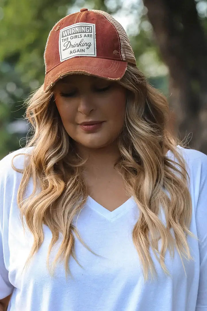 Girls Night Hat | "Warning The Girls Are Drinking Again" Snapback Cap - Cotton Patch
