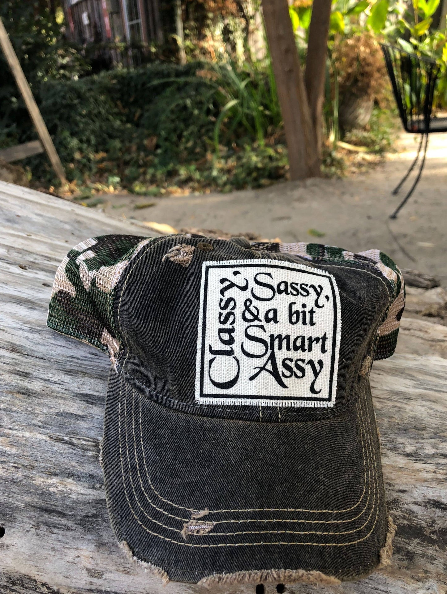 Snapback Cap | "Classy Sassy & A Bit Smart Assy" Sassy Patch Hat - Vintage Style